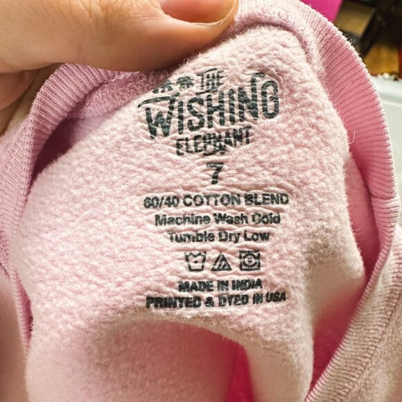 The Wishing Elephant Girls Light Pink "Girl Gang" Crewneck Size 7 - Picture 8 of 8